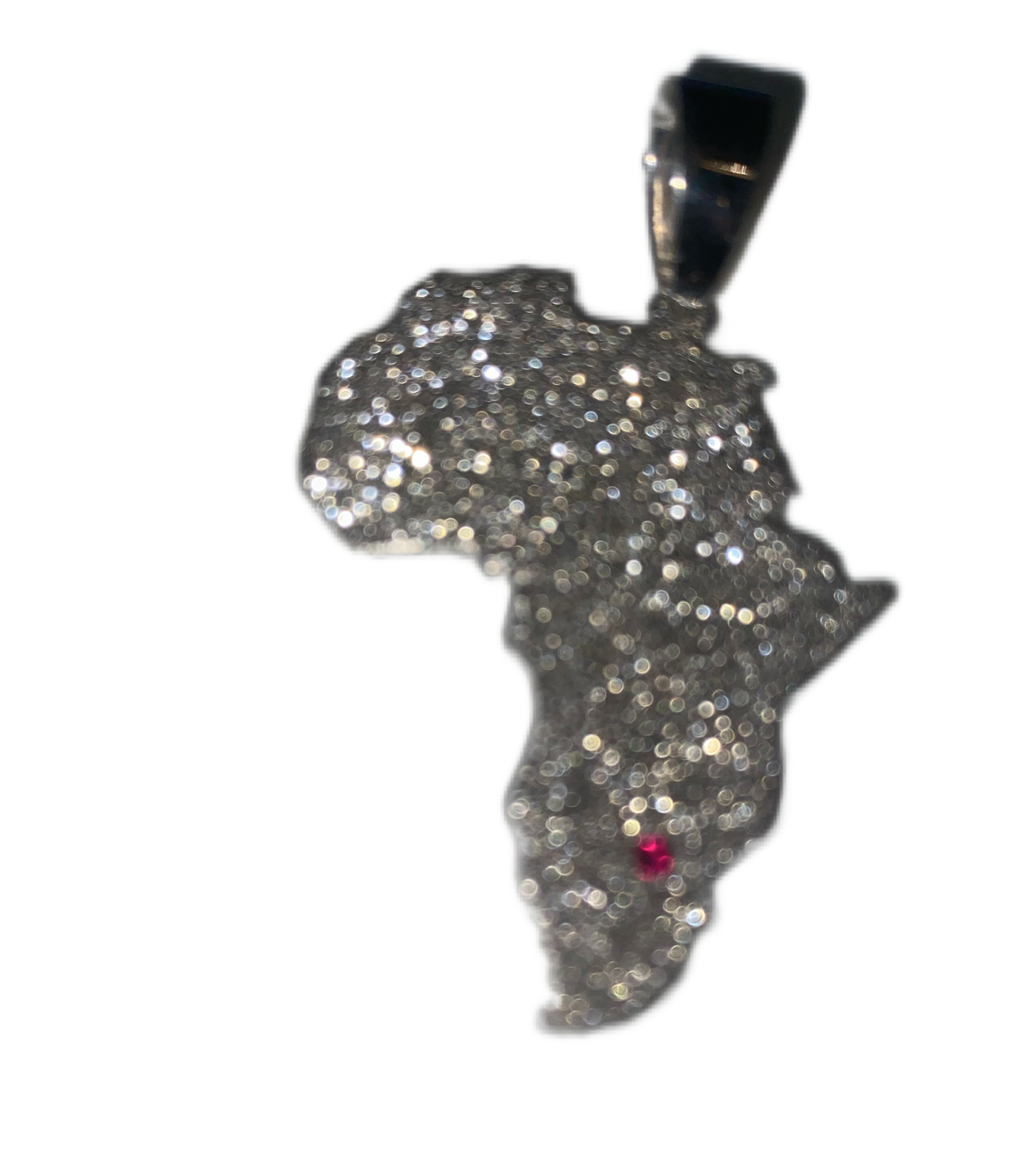 Ruby Diamond 'Africa Pendant' White Gold
