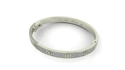 Cartier Bracelet Silver Diamonds