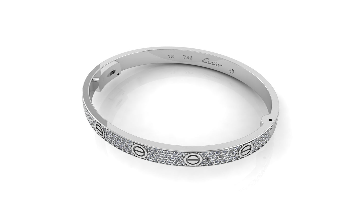 Cartier Bracelet White Gold Diamonds