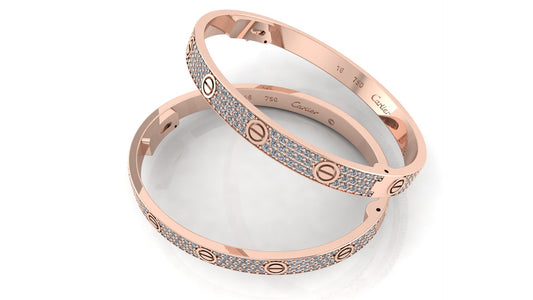 Cartier Bracelet Rose Gold Diamonds