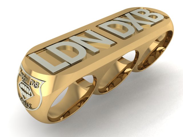 LDN DXB Three Finger Ring