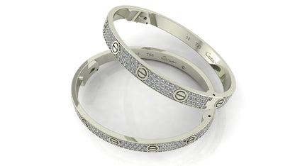 Cartier Bracelet Silver Diamonds