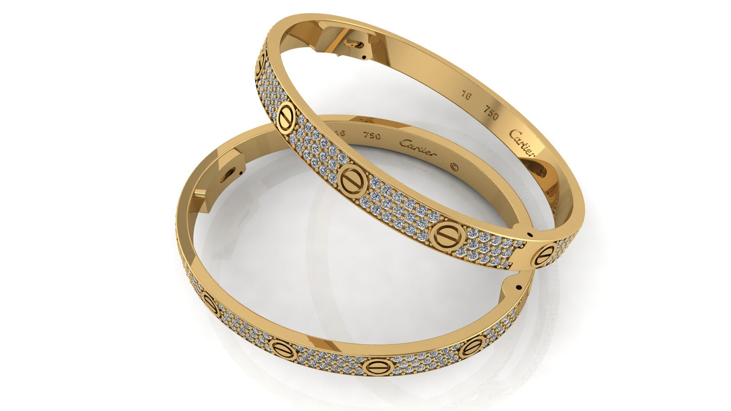 Cartier Bracelet Yellow Gold Diamonds