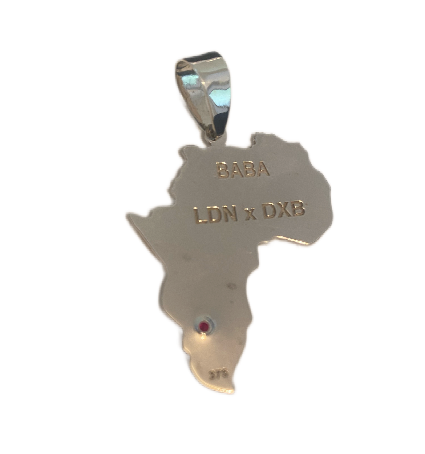 Ruby Diamond 'Africa Pendant' White Gold