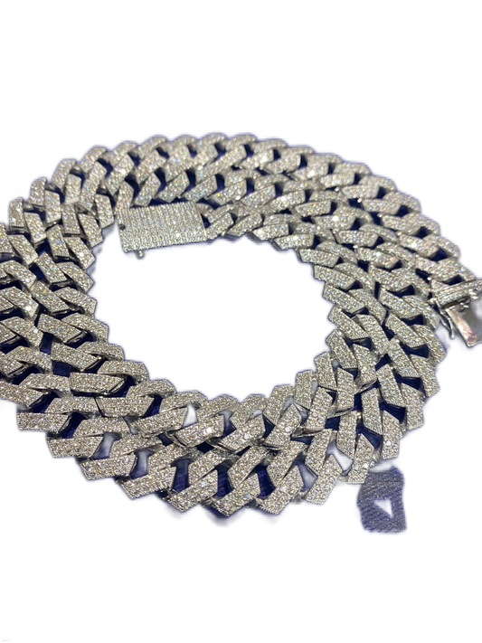 14ct White Gold VS/VVS Diamond Chain