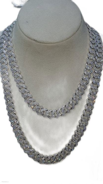 14ct White Gold VS/VVS Diamond Chain
