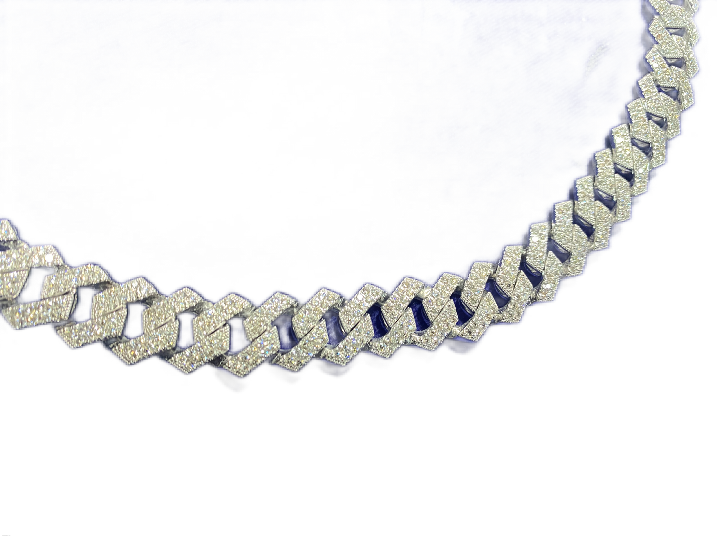 14ct White Gold VS/VVS Diamond Chain