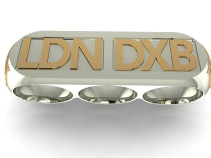 LDN DXB Three Finger Ring